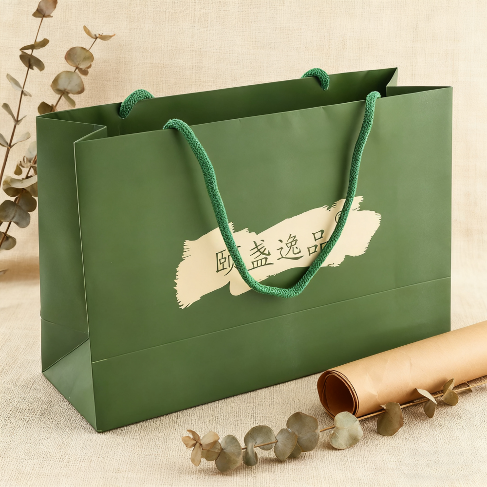 Minimalist Paper Bag with Rope Handles - Image 3