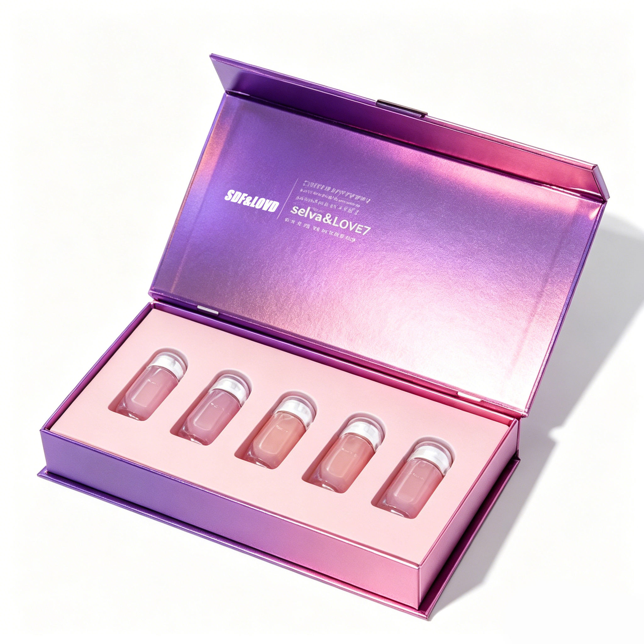 Customized Silver Cardboard Magnetic Box - Image 3