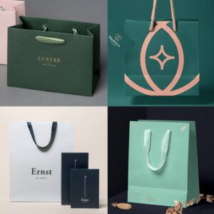 Full-Color Logo Printed Paper Bag with Cotton Rope Handles