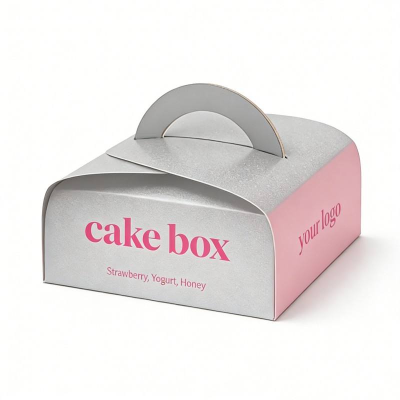 Custom logo Wholesale Paper Packaging Cake Boxes with Handle - Image 3
