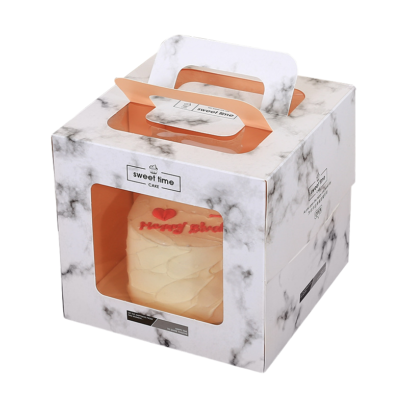 Custom logo Wholesale Paper Packaging Cake Boxes with Handle - Image 2