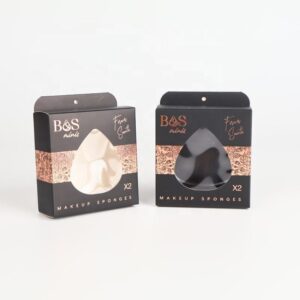 Cosmetic paper box with window